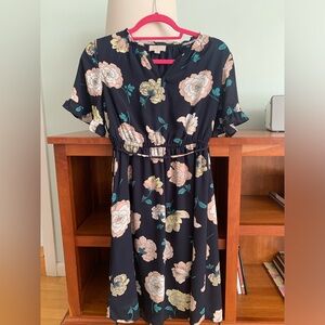 Navy Flower Loft Dress